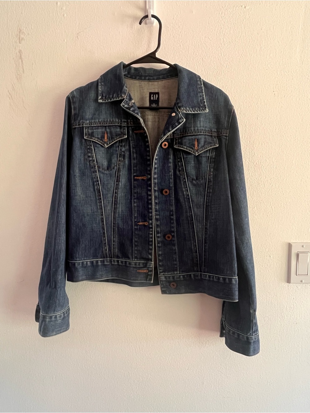 GAP Indigo Blue Denim Jacket with Button Front